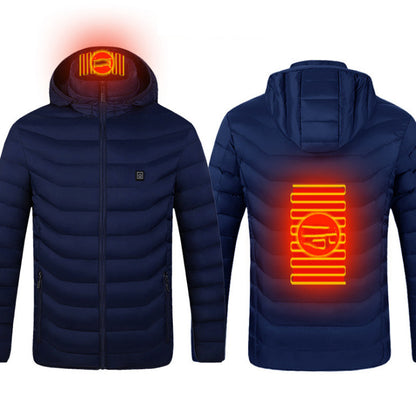 Winter Heated Jacket USB Electric Cotton Coat Zip-up Heater Thermal Clothing Heating Vest UNISEX
